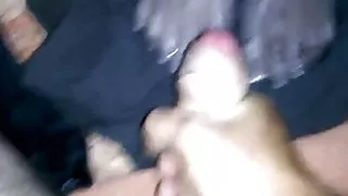 im cumming on a pair of nylon french pedicure feet