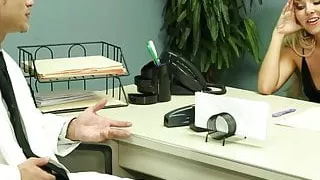 Caring hot blonde babe nurse gets sexy