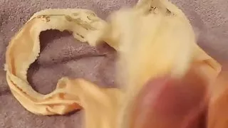 Cum in used panty again