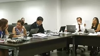 Sexy Heelpopping Feet Shoeplay at Council Meeting