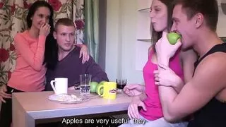 Young Sex Parties - Perfect double date with swinger sex