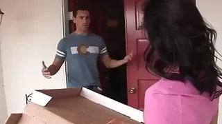 Cocksucking brunette drilled hard