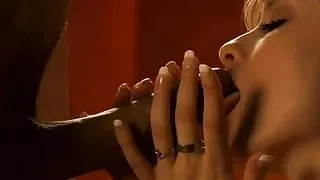 Interracial Blowjob From European MILF