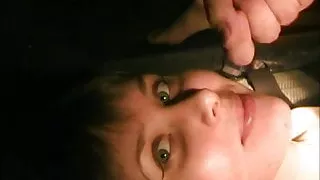 Russian 20 years old Masha shoots herself on swallow video