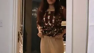 Sexy Long haired Indian babe Jasmine takes off her dress