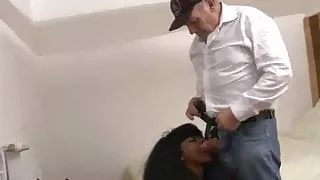 Black and white cross-age fuck