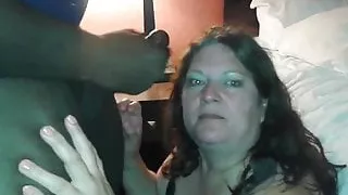 Lily chokes on Black cock