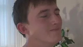 Teen blonde with small tits eats cumload after a good fuck