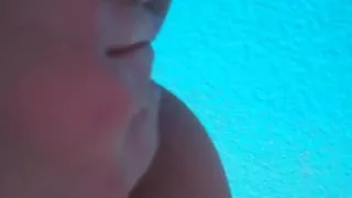 Busty brunette takes naughty selfies in the bathroom mirror