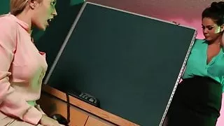 Capri caught on a sexy call by her horny boss