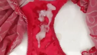 Wanking off into panties