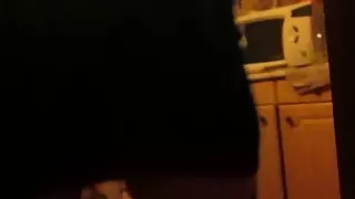 Touching her tits in deep cleavage