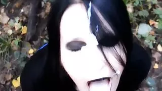 Goth girl facial