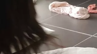 Sheila in erotic masturbation playing with huge toy