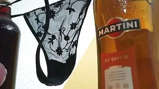 Sperma Höschen Tanga ruckartig Sperma String vollgespritzt schmutzig