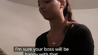 HornyAgent Caseys show off her bubble butt and fucked for c