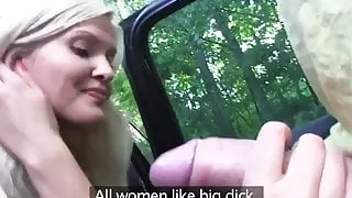 HornyAgent Long haired sexy blonde in fucked outdoors