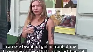 HornyAgent Sexy blonde bends over and gets fucked outdoors