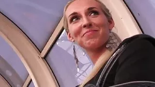 HornyAgent Long Leggy Blonde fucked hard outside