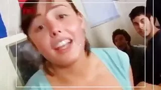 Awesome teen amateurs in real group fun