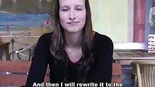 Bitch STOP - Pretty brunette fucking in public toilet