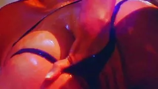 Beautiful brunettes in sexy lingerie have hardcore finger fuck