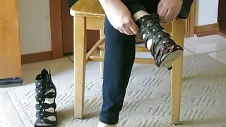 putting on my Guess gladiators