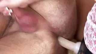 Sarah wears a strap on to fuck lovers hungry asshole in femdom session