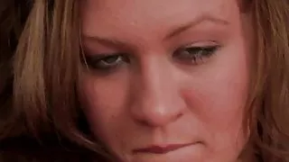 Hot girl in white boots masturbates solo on a chair