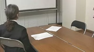 Dirty skunk gets a warm creampie in her hairy pussy