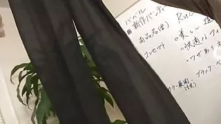 Dirty whore gets abused in a meeting