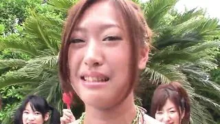 Crazy Japanese pool party with lots of naughty girls