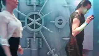 Bi club babes having public sex orgy