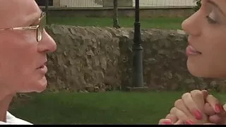 Big hard on cock fills young pussy and ass hole