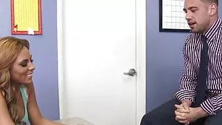 Sexy office babe Gianna Nicole fucking