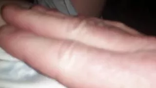 close up of the wifes soft hairy pussy in pantys,tit
