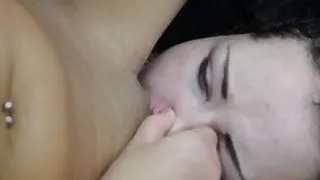 FACESITTING- DOMINA DIANA SKY & SLAVE PATRICIA BIG BLUE EYES