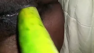 wife's cucumber pussy plug