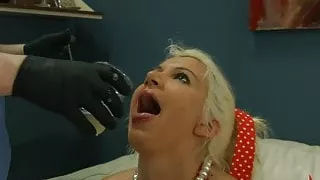 Blond does extreme ATM annd eats ass, feet, and 8 cum loads