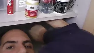 UK mature in stockings fucks and wanks repair man