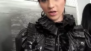 Lezdom covers five sluts in loads of cum