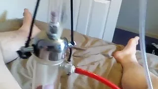 Milking machine on cock
