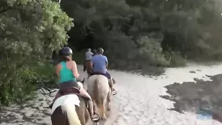 Your Hawaiian vacation is great so far - you put cum on her