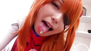 Cosplay Asuka Shikinami Langley enjoying creampie action