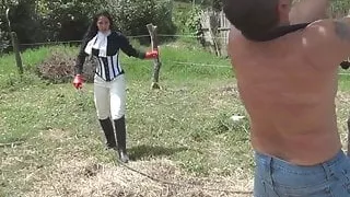 Cruel Barn Mistresses 7 Bullwhipping