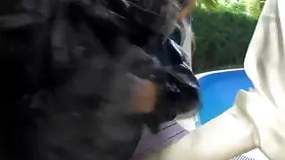 WAM euro hottie anal fists two babes outdoors