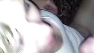 homemade, mature wife swallows hubby's cum