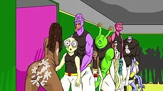 Ebony Superheroine Gang Banged