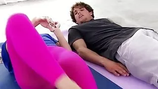 Aj Apple Gate cumswallows after facial