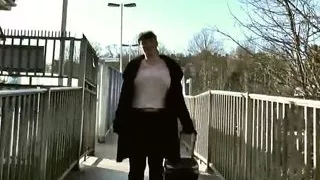 English milf gags on ben Dovers Cock